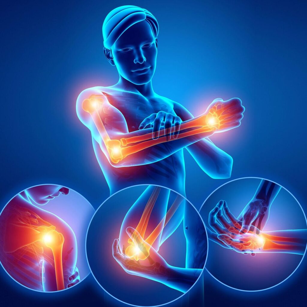 Physiotherapy clinic treatment session for pain relief