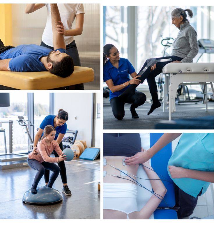 Physiotherapist rehabilitation session